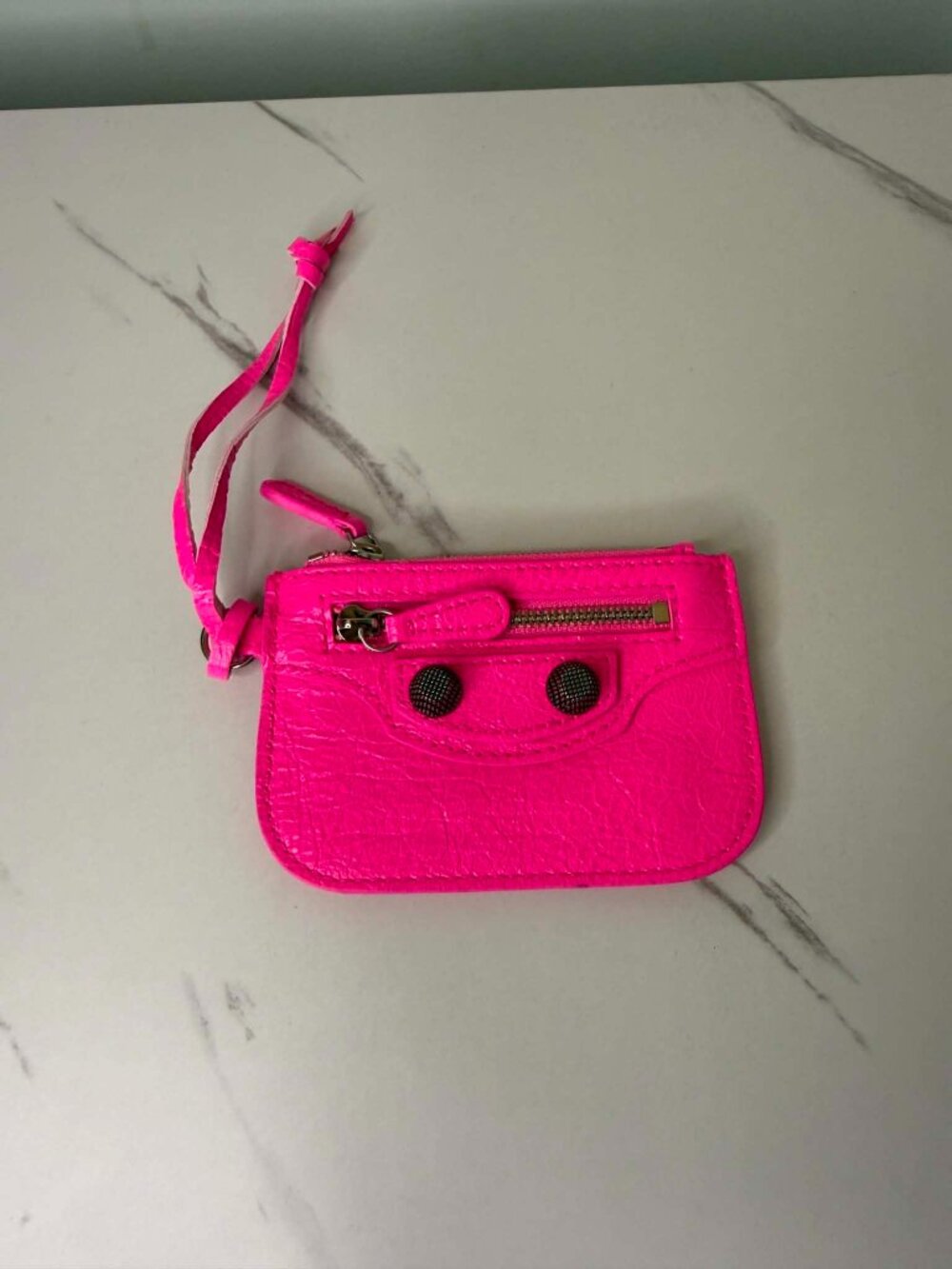 Balenciaga Le Cagole Mini Multi-Pouch (violet fushia le cag coin purse)
